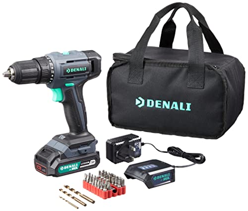 Amazon Brand Denali by SKIL 18 V (20 V Max) Drill Driver Kit with 36-Piece Bit Set, Includes 2Ah Lithium Battery and 1A Charger